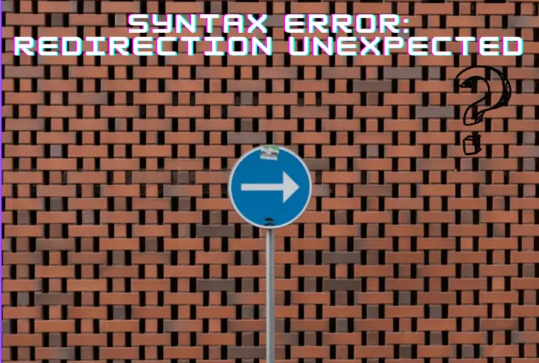 Syntax error: redirection unexpected